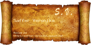 Saffer Veronika névjegykártya